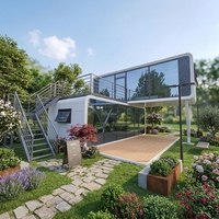 Maison conteneur modulaire écologique et durable Pod Apple Cabin au design contemporain pour usage extérieur : salon, cuisine, chambre