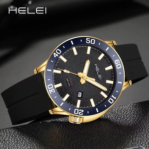 Helei 9005, relojes de pulsera de lujo de 30M, impermeables, para hombre, reloj de negocios, luminoso, nocturno, movimiento de cuarzo japonés <span class=keywords><strong>Original</strong></span> - Product Image 4
