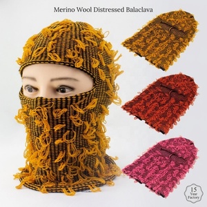 Cagoule en tricot à un trou, effet vieilli personnalisé, masque intégral, mode, doux, de créateur, masque de ski, sport, unisexe - Product Image 1