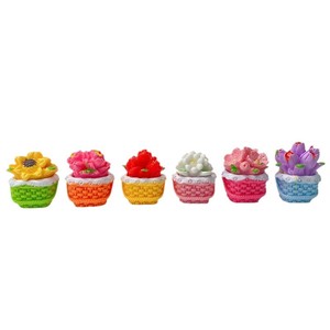 Miniature Flower Baskets Epoxy Resin DIY Jewelry Set Tabletop Decor Irregular Shape Handmade Craft Kit - Product Image 5