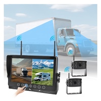 Sistema de Cámara de Visión Trasera Inalámbrica 360° para RV, Espejo Retrovisor para Auto, Monitor para Bebé, Grabadora de Video para Camión