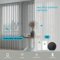 Stores verticaux motorisés intelligents à filtrage de lumière, compatibles Tuya Wifi, pour fenêtre - Vente chaude