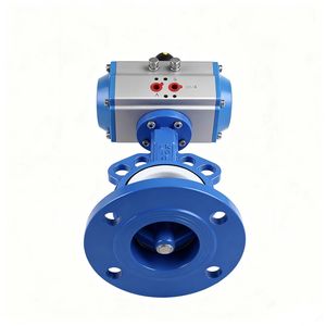 Van bướm thông minh bằng thép không gỉ, bộ truyền động khí nén, đầu hình chữ C, dùng cho môi trường nước, dầu, khí - Product Image 4