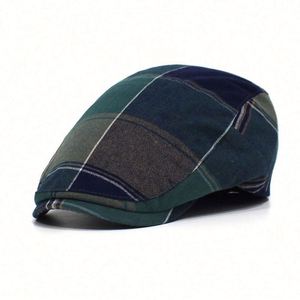 Casquette Gavroche en Coton Style Britannique Décontracté pour Homme – Collection Automne-Hiver Rétro Bicolore - Product Image 2