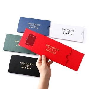 FSC Golden Foil Custom Logo Business Card Sleeve Package Pulling Credit Card Box
