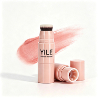 Stick de blush crème double embout 8g avec pinceau, emballage personnalisé avec logo, étiquette privée, stick de blush vide