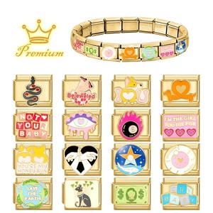 Pulsera Modular Italiana Multifuncional de Acero Inoxidable con Forma de Animal, Creativa, Dorada, Dulce y Fresca, para DIY Transfronterizo - Product Image 5