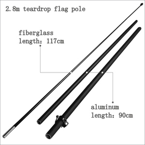 Kit de mât de drapeau de plume ouverte bannière de drapeau publicitaire de 15 pieds de haut avec kit de poteau en fibre de verre et <span class=keywords><strong>promotion</strong></span> commerciale de piquet de sol de base - Product Image 3