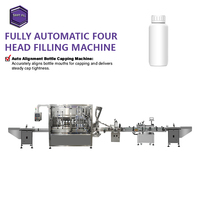 Machine de remplissage automatique de liquides à 4 têtes de haute précision pour eau, engrais et huile moteur – Réduit les déchets, efficace en usine