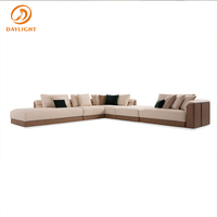 Ensemble de canapé en L haut de gamme pour salon, confortable, rectangulaire, en cuir véritable, meubles inclinables, rembourrage en éponge, tissu d'angle