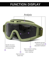Lunettes de tir balistiques conformes à la norme EN166, monture en TPU, résistance aux chocs, UV400, design militaire, lunettes tactiques