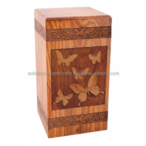 Urnas de madera profesionales para adultos con cenizas humanas que admiten urnas de madera personalizadas - Product Image 1