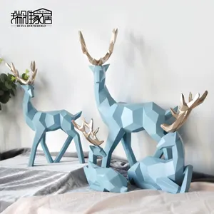 Maison accessoires artisanat ornements salon chambre bureau Table décor abstrait Figurines en résine de cerf