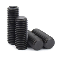 Vis sans tête à six pans creux à pointe plate en acier allié, grade 12.9, oxyde noir, DIN 913, haute résistance pour machines