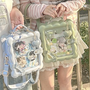Bolso de Hombro Transparente con Diseño Personalizado para Cosplay, Estilo Anime Lolita Kawaii, con Soporte para Pin en Forma de Galleta y Compartimento para Ita Bag - Product Image 3