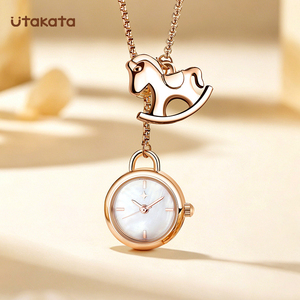 Ladies Pendant Wristwatch Stylish Exquisite Little Horse Timepiece Accessory Necklace Jewelry Decoration - Product Image 5