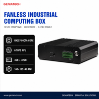 Mini PC RK3576 6 TOPS N.PU Décodage 8K Terminal Cloud NVR 32 Canaux 1080P Android 14 Debian 12 4 Go 32 Go IA Edge Contrôle Industriel