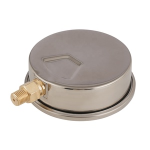 60mm flüssigkeits gefülltes, öl gefülltes Anti vibrations manometer Kupfer legierung Edelstahl gehäuse 1/4 "NPT-Unter montage - Product Image 3