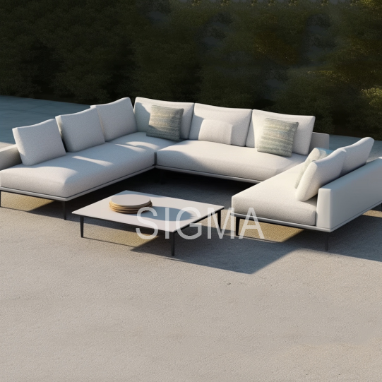 Luxury Modern Outdoor Furniture Sofa Waterproof Fabric Garden Outdoor Sofa Set