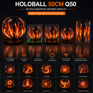 Esfera LED Holográfica 3D de 50CM, Bola Holográfica Giratoria para Exhibiciones en Tiendas, Eventos de Museos, Bola de Holograma 3D, Esfera LED - Product Image 6