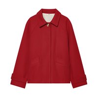 Manteau en laine chic à revers pour femme, nouvelle collection automne 2026, style décontracté et rétro, à manches longues