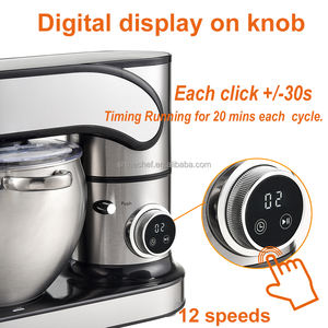 Mélangeur à pâte <span class=keywords><strong>professionnel</strong></span> 6,5L 7L 8,5L 10L 12L, mélangeur sur socle multifonctionnel 3 en 1, écran LED, mélangeur alimentaire - Product Image 3