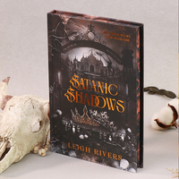 Impression de romans de fantasy sombre à couverture rigide personnalisée, bords pulvérisés, couverture estampée à chaud, livre relié, service d'édition OEM