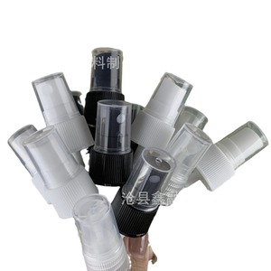 Buses de pulvérisation en plastique dentelées 18mm 20mm 24mm 28mm pour cosmétiques et parfums, pulvérisation latérale anti-déversement, blanc et noir - Product Image 1