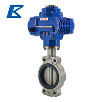 Marine Motorisiertes 316L Edelstahl Elektrisches Gummigefüttertes Wafer Semi-Lug Butterfly-Ventil 4 Zoll Wasser Offshore-Plattform Schiff