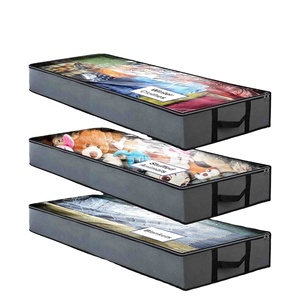 Foldable Containers <b>Large</b> <b>Bins</b> with Reinforced Handles Quilt Clothes Storage Bag Underbed Storage Bag - Product Image 1