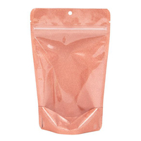 Pochette d'emballage alimentaire transparente dorée à fermeture éclair refermable de qualité alimentaire pour café en grains et café moulu
