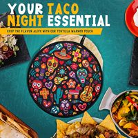 Réchauffeur de tortillas surdimensionné de 12 pouces sans BPA pour micro-ondes Réchauffeur de taco Gardez les tortillas au chaud jusqu'à 1 heure