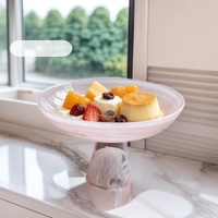 Japanse stijl glazen fruitschaal met voet, kristallen dessertschaal met standaard, luxe snoepvaatje voor thuisdecoratie