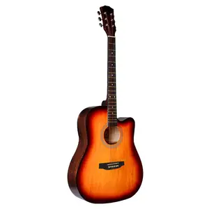 Retro Colorful 41 Inch Musical Instrument Colour Acoustic Wood Guitar For Beginner And School Student