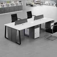 Nueva Mesa de Reuniones de Oficina Moderna, Ajustable y Resistente, Mesa Larga para Conferencias y Capacitación, Estación de Trabajo Modular para Empleados