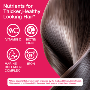 Tabletas de crecimiento del cabello de etiqueta privada OEM ODM para mujeres vitamina C biotina promueve el cabello saludable nutrir píldoras de suplemento - Product Image 6