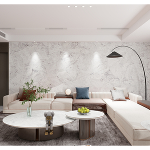 NSF chứng nhận thiết kế hiện đại bạc bê tông loạt thiết kế lớn tấm thạch anh nhân tạo thân thiện với môi bền nhà bếp Countertop - Product Image 4