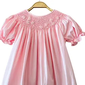 एचएल वियत थीन नाम थोक बिक्री में सबसे ज्यादा बिकने वाला स्मॉक बेबी कपड़े लड़की स्मोकिंग ड्रेस राजकुमारी वियतनाम से अनुकूलित डिजाइन OEM ODM