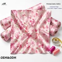 Tela de Satén Estampada 100% Poliéster Elástica y Ligera para Camisas y Vestidos, Venta al Por Mayor