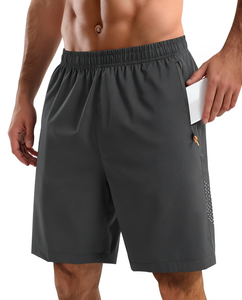 Pantalones Cortos Deportivos de Secado Rápido para Hombre, Cintura Elástica, Pantalones Cortos de Gimnasio para Entrenamiento Atlético con Bolsillo Lateral, Ropa Casual - Product Image 1