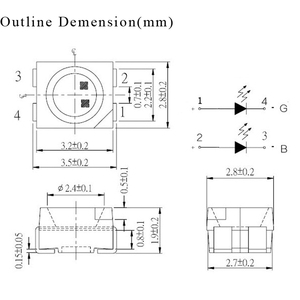 Vanfun nhà máy mẫu SMD <span class=keywords><strong>LED</strong></span> Chiếu Sáng <span class=keywords><strong>Chip</strong></span> 3528 0.06 Wát điện với Red Green & Blue/Pink phát ra màu sắc cho đèn <span class=keywords><strong>Led</strong></span> - Product Image 4
