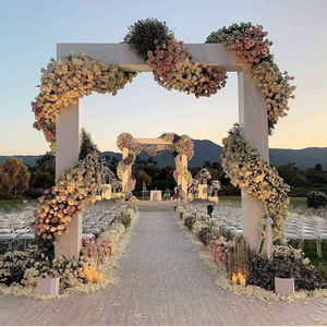 Wedding Arches for Ceremony Rectangular Metal <b>Balloon</b> Arch Stand High Quality Golden Metal Background Props Stand for Party - Product Image 4