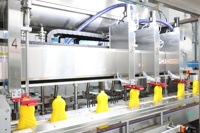 Chaîne de remplissage automatique de bouteilles pour détergent liquide, eau de Javel, nettoyant WC et produits chimiques quotidiens avec servomoteur linéaire