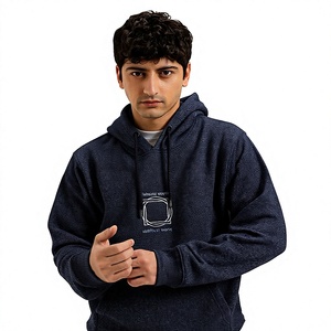 Sudadera con Capucha para Hombre, Color Verde Oliva, Corte Regular, Tejido de Punto, Color Sólido, Informal, 100% Algodón, Anti-Pilling, con Bolsillo, para Invierno - Product Image 5