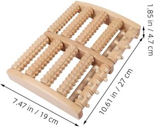 Rodillo <span class=keywords><strong>de</strong></span> Madera para Pies, Alivio <span class=keywords><strong>de</strong></span> la Fascitis Plantar y el Dolor Neuropático, Herramienta <span class=keywords><strong>de</strong></span> Acupresión con <span class=keywords><strong>Tabla</strong></span> <span class=keywords><strong>de</strong></span> Reflexología - Product Image 2