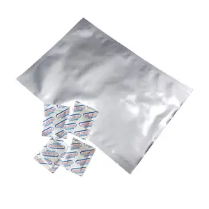 Long Term Food Storage Heat Sealing Silver 3 Side Seal Pure Aluminum Foil Mylar Bags with Oxygen Absorbers and Labels