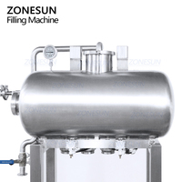 ZONESUN ZS-CF4A semi-automatique 4 têtes soda eau pétillante CO2 boisson gazeuse canettes de boisson Machine de remplissage liquide