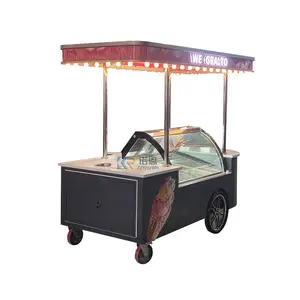 Producto caliente Rickshaw Gelato Vending Trike Bike Cart Ice Cream Triciclo con congelador Flower Cart Display