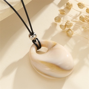 Collane lunghe da donna, collana con ciondolo grande stile boho, collana <span class=keywords><strong>girocollo</strong></span> con catena a corda, collana da donna per maglione, regalo per donna - Product Image 4