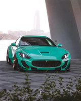 Nouveau kit carrosserie large pour GT Gran Turismo, style LB, avec lèvre avant, diffuseur, spoiler et capot